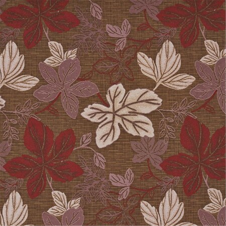 Designer Fabrics 54 in. Wide Contemporary Red Pink And Brown Large Leaves Textured Metallic Upholstery Fabric A392